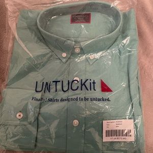 UnTuckIt Green Button Down Shirt NWT